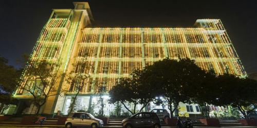 Illumination of AJB on the occasion of Silver Jublee Celebrtion.Photo Credit:Binoy B Gogoi